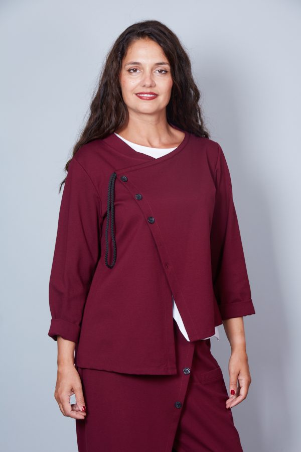 Chaqueta Modelo Penelope Color Vino