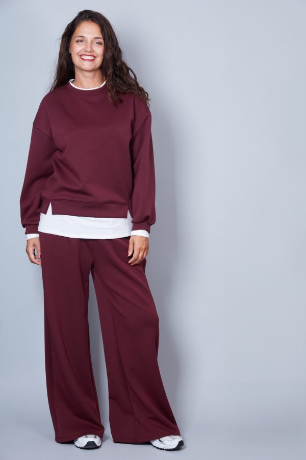 Sudadera Orietta Color Granate