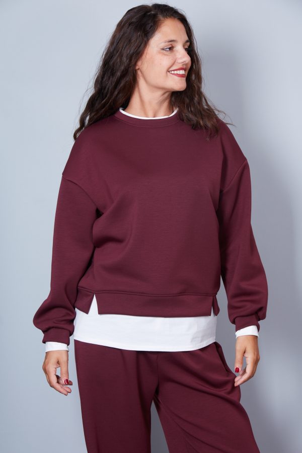 Sudadera Orietta Color Granate