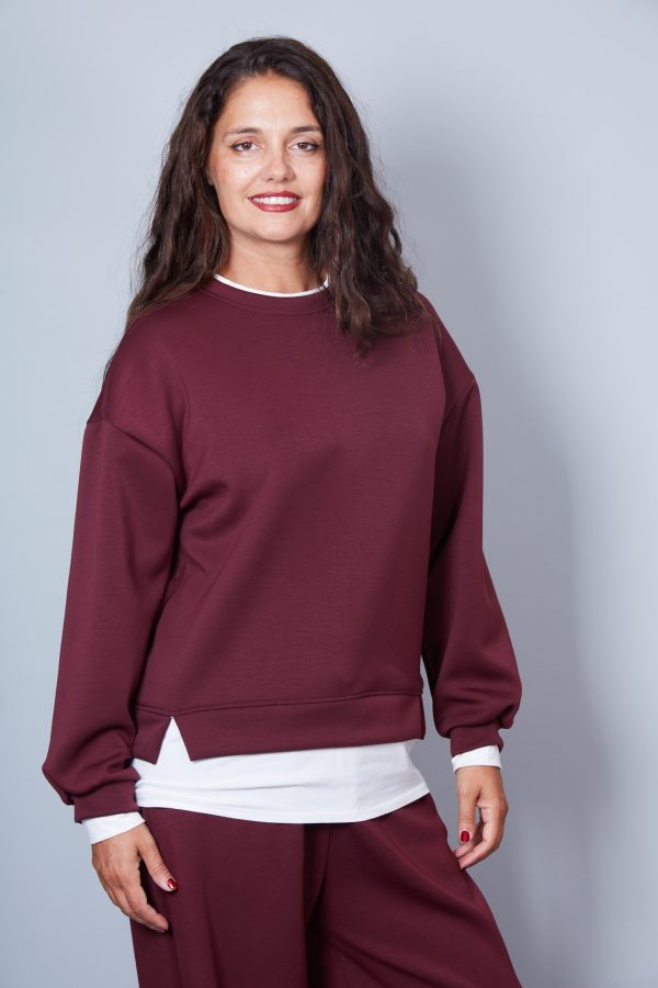 Sudadera Orietta Color Granate