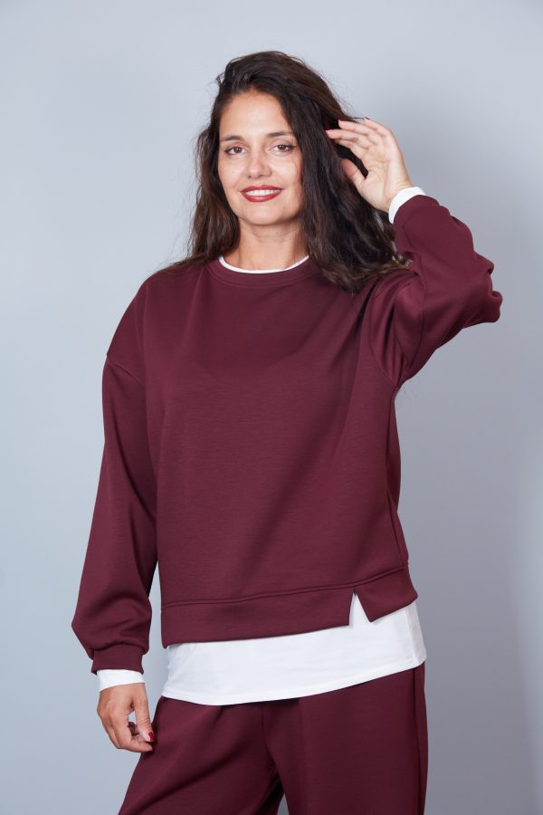 Sudadera Orietta Color Granate