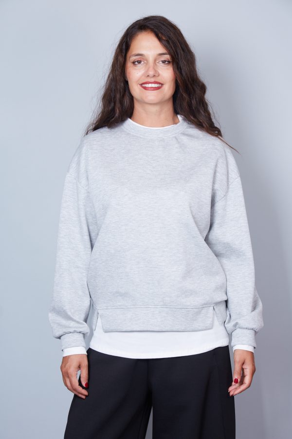 Sudadera Orietta Color Gris Melange