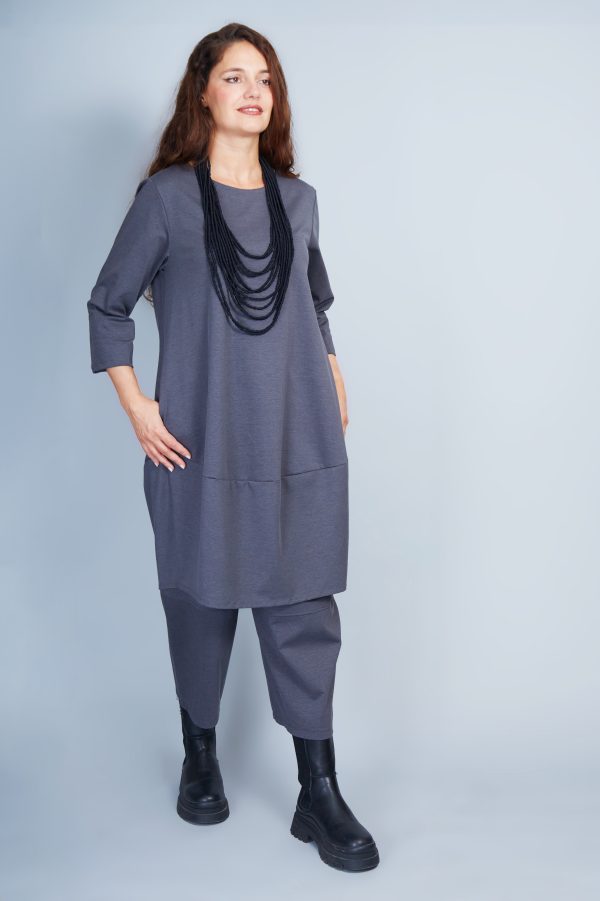 Vestido Modelo Jassie Color Gris Plomo