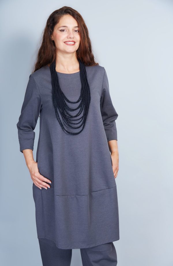 Vestido Modelo Jassie Color Gris Plomo