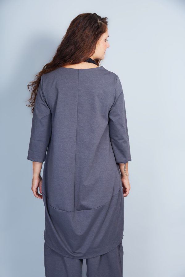 Vestido Modelo Jassie Color Gris Plomo
