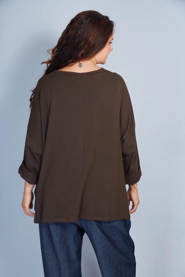 Camiseta Modelo Jalisse Color Marrón Chocolate