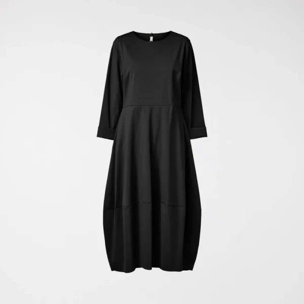 vestido en punto milano negro